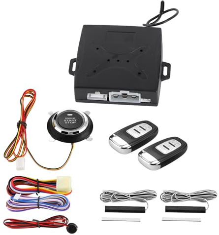 Tissting Alarma Coche Universal, Arranque Remoto Entrada Sin Llave Boton Encendido Motor Control Distancia Vehiculo