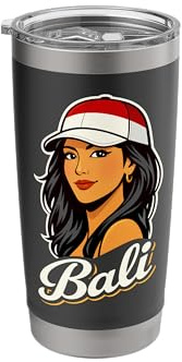 Bali Girl Indonesia Flag Stainless Steel Insulated Tumbler