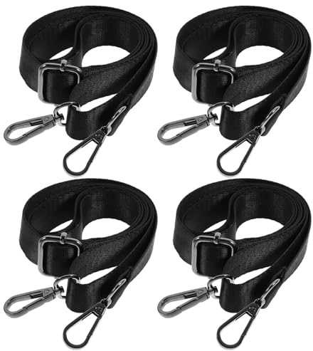 TOMETURE Beinschnüre für Pferdedecken 4 Stück Elastische Beinriemen aus Nylon mit Verstellbarem Doppel Drehverschluss für Sichere Befestigung an Pferdedecken