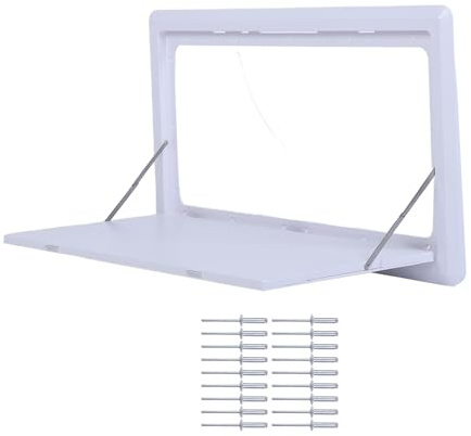 Srliya Wohnmobil-Wandklapptisch, 800 X 450 Mm, Starke Tragfähigkeit, Faltbarer, Schwimmender, Abschließbarer Wohnmobil-Wandtisch für Camping