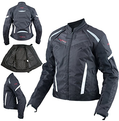 A-pro Moto Blouson Textile Femme Protections CE Sport Voyage étanché