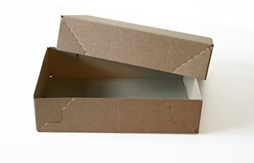 Kurt-Europe.de Aufrichtkarton mit Stülpdeckel DIN A4, Wellpappe, braun, stabil (20 Stück)