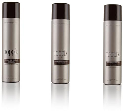 TOPPIK 3 x Haarverdichtungsspray Dunkelbraun Hair Thickener Spray Haarverdichtung
