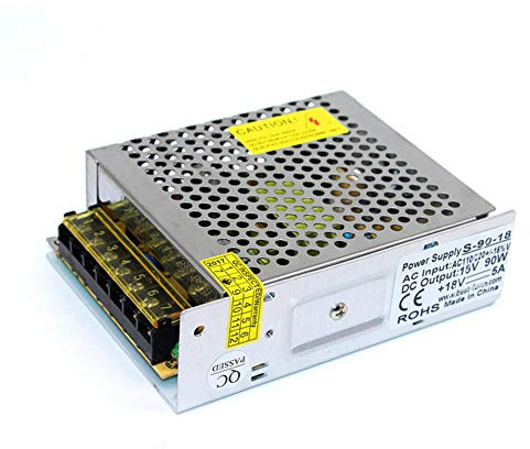18V 5A 90W LED Conducción Fuente de alimentación conmutada la industriales suministro de energía Monitor – Equipos Motor Transformador CCTV CNC 110/220VAC de dc18 V conmutación Power Supply