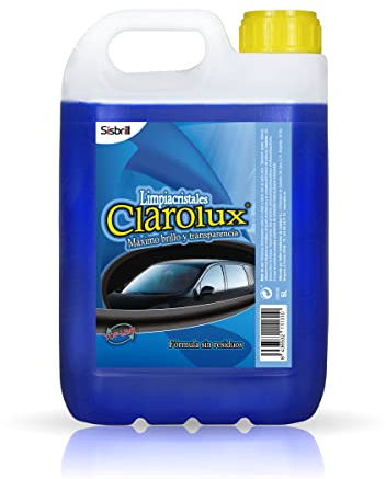 Sisbrill Clarolux Limpiacristales Coche Sin Marcas - Limpia a Fondo y Evita los rayones en el Parabrisas - 5 litros