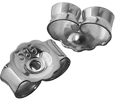 NKlaus Gegenstecker für Damen Weißgold, 5,2mm 3 585 14 Ohrstecker, 6 Stück