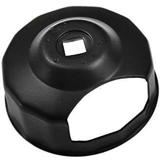 HDBUBALUS Motorcykel oljefilter lock skiftnyckel svart stål för Harley med 76 x 14 flöjter (vevsensor)