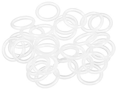 sourcing map 30Stk Silikon O-Ring VMQ Versiegelung Dichtring 13mm AD 9mm ID 2mm Breite Weiß