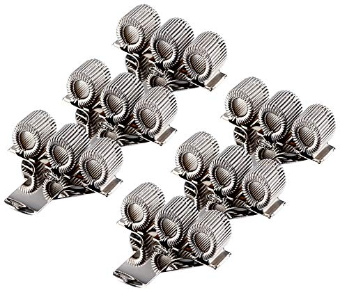 6Stk Dreilöcher-Stifthalter aus Metall Stifthalter an der Tasche verstellbarer Federring aus Edelstahl Halter für Taschenstift Bleistift Markierungen Clips für Büro Laptop Klemmmappe Klemmbrett