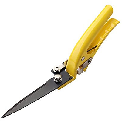 Centrale Brico Cisaille à Gazon Multifonction en Acier, Lame de 17 cm, Jaune, Moderne, Ambidextre