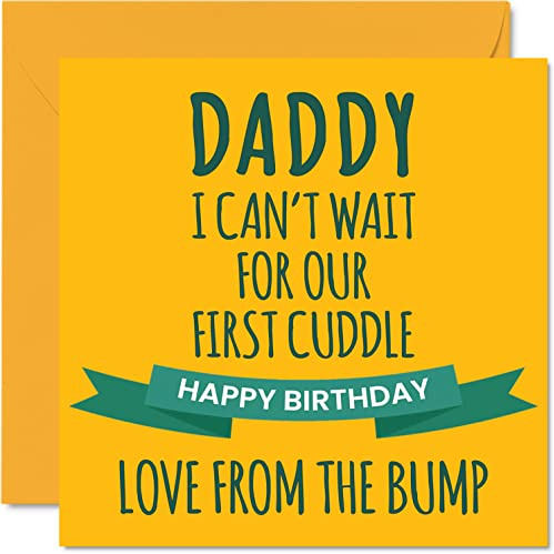 Stuff4 Lustige Geburtstagskarte für Papa, Erstes Kuscheln | Happy Birthday Karten für Papa vom Bump, süßes Vater-Geburtstagsgeschenk