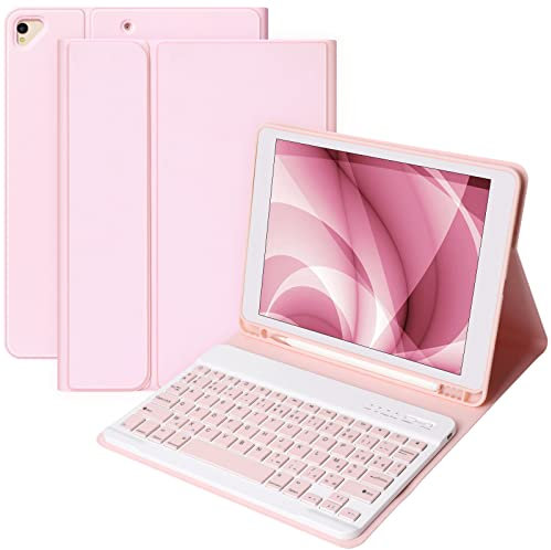 CC Store Clavier pour iPad 10.2 9th 2021/8th 2020/10.2 7th 2019/10.5 Air 3/10.5 Pro, Coque Clavier Wireless Bluetooth Français & Abnehmbare Magnetische Tastatur