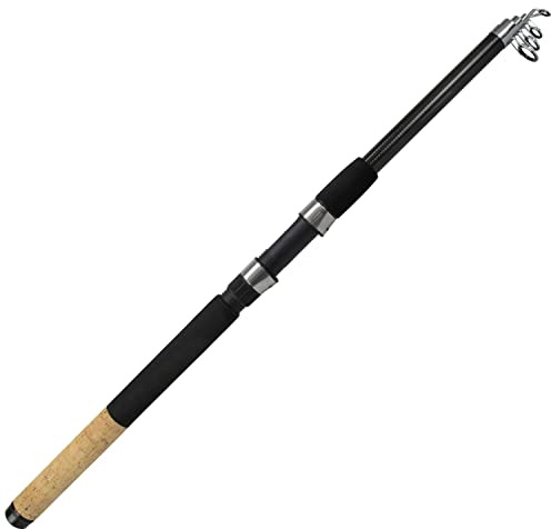 Roy Fishers Allround Tele Teleskoprute | Mixed Carbon Blank, Kork & EVA Griff, Kompakte Transportlänge, 15g bis 150g Wurfgewicht, Für Forelle, Hecht, Karpfen & Aal