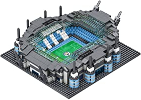 FOCO Officially Licensed Manchester City FC Etihad 3D Bricks Mini BRXLZ Football Stadium Construction Set - Premier League Model - 1,163 Pieces - Ages 12+ - Sports Merchandise