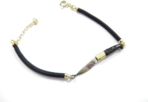 BRACCIALE coltello pattada KNIFE SARDO ARTIGIANATO ARGENTO PATTADESA FILU&TRAMA
