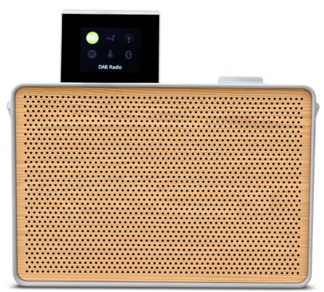 Pure Evoke Play portable Music System for indoor and outdoor (DAB+/FM radio, internet radio, Spotify Connect, Bluetooth) Special Edition White/Wood