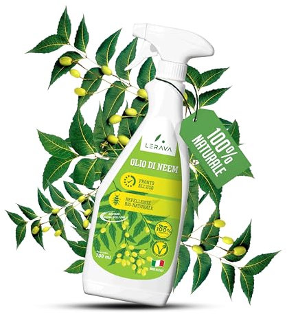 LERAVA® Olio di Neem per Piante (700 ML) - Contro Cocciniglia, Insetti & Parassiti - Trattamento Naturale Antiparassitario - Protezione Biologica per Giardino, Orto & Coltivazioni - neem oil spray