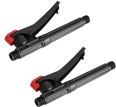 Selxran 2 PCS Knapsack Sprayer Plastic Grip Switch, Red, Black, Plastic, Plastic, Piston Valve, Garden Sprayer, Sprayer, 3
