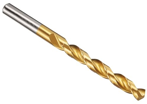 PATIKIL 9,9mm Punta da Trapano, M42 Acciaio ad Alta Velocità al 8% di Cobalto con Gambo Dritto 135° Rivestito in Nitruro di Titanio (TiN) per Acciaio Inossidabile in Metallo Duro - 1 Pezzo