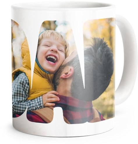 Personalised Mug with Photo & Text (3 Images & 1 Text) - Custom Gift for Birthday, Anniversary or Any Memorable Occasion - 11oz Coffee Mug with Crystal Clear Print, Microwave & Dishwasher Safe