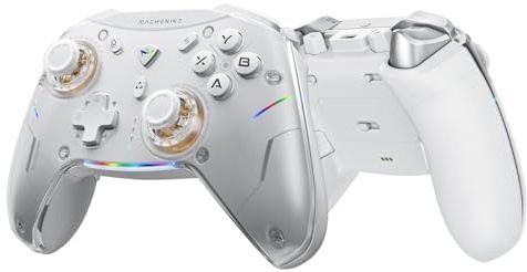 Machenike G5Pro V2 Gaming Controller for PC/NS/iOS/Android (1000Hz sampling rate), optical & microswitch triggers, wireless gamepad with RGB lighting (USB/2.4G/BT)