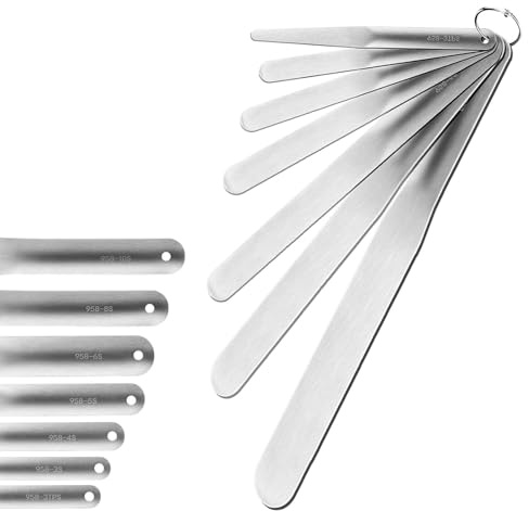 7-Piece Caulking Spatula Tool Set, Stainless Steel Streamline Caulk Spatula 3/8” to 1-1/2”