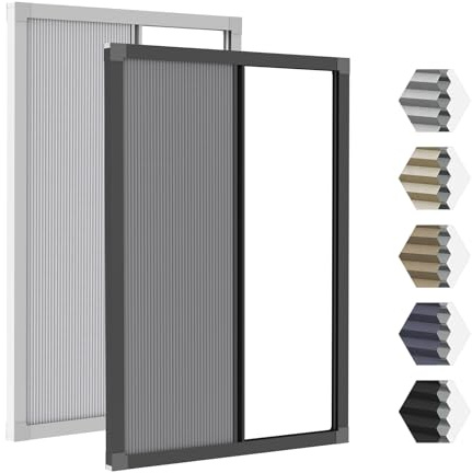 MAGZO Customizable Blackout Blinds with Aluminum Frame No Drill, Waterproof Thermal Insulated Window Shades for Home, Guard Total Blackout Blinds Left/Right Opening