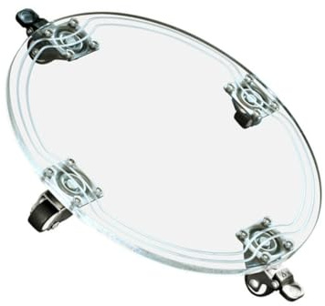 BESTonZON Runder Transparenter Acryl Pflanzenroller - Stabiler Blumentopf Untersetzer mit Rollen - Belastbarer Blumenroller für Innen & Außen - Drehbarer Pflanzenwagen für Große Töpfe | Runder Pflanzentrolley mit Rollen zum Bewegen kompatibler Töpfe in Wohnraum und Garten