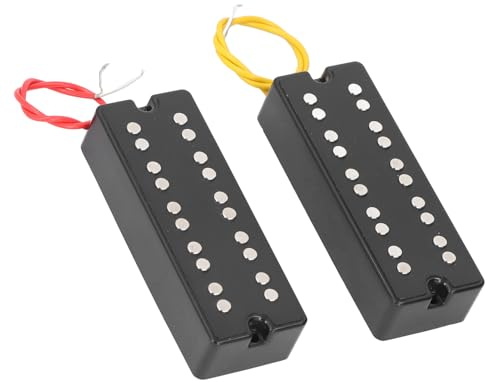 Tomvorks Pickup de Guitare Basse à 5 Cordes, Pick-up Humbucker à Style Ouvert, Haute sensibilité pour la Guitare électrique, Volume et Ton Réglables, Matériaux Premium, Multi-objectifs,