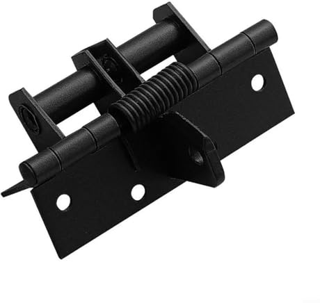 Solaughguy Charnière de positionnement à ressort avec maintien à 90 degrés, charnière invisible à fermeture automatique pour portes intérieures, design dissimulé et à ressort (noir)