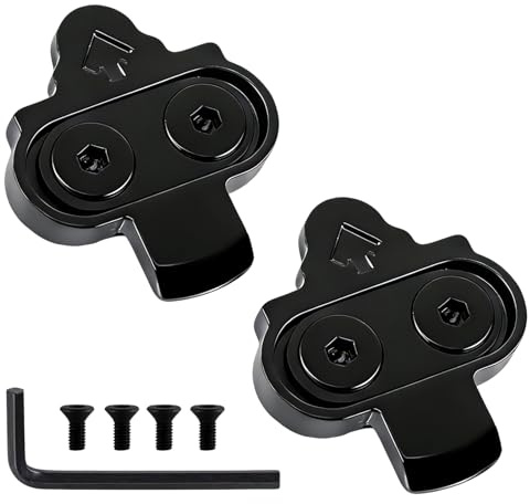 2 Pièces Cales de Vélo pour Shimano SDP M520 M540 M8000 M8020, Crampons de Vélo 2 Trous AVCE Clé Allen Rondelles 4 Vis, Cales de Chaussures pour Vélo VTT Route Indoor, Cale Pédale Métal Antidérapante