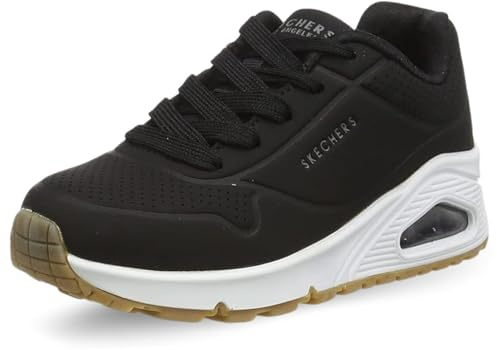 Skechers Women's Uno Stand on Air Sneaker, Black Pu Trim, 4 UK