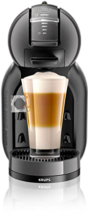 Krups Nescafé Dolce Gusto Mini Me Kaffeekapselmaschine mit 15 bar Druck, Kapazität 0,8 l Kalt- oder Heißgetränke, Play & Select, Thermoblock, 35 Kaffeesorten, Schwarz, KP1238