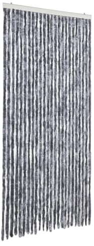 vidaXL Fliegenvorhang Silbern 100x200 cm Chenille