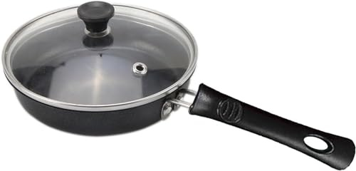 Egg Omelette Pan,6.3 Inch Non Stick Small Frying Pan, Egg Skillet, Cookware,Camping Frying Pan,Healthy Ceramic Frying Pan, Stainless Steel with Glass Lid (6.3 Inch)