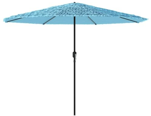 vidaXL Garden Parasol with Steel Pole, Garden Umbrella, Sun Shading Umbrella for Patio Outdoor Beach Yard, Free Standing Parasol, Blue