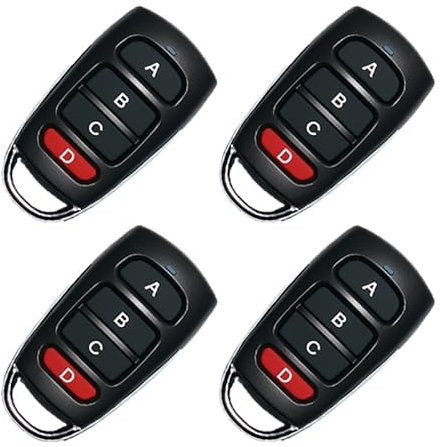4 Stück Fernbedienung Garagentor 433 MHz Universal, 433 MHz Drahtlose Fernbedienung Duplikator, Garagentor Fernschalter Gate Klonen Handsender Garagentoröffner Duplicator für Tore/Garagen