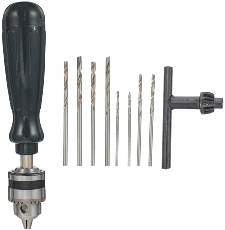 AUTSUPPL Taladro Manual Para Madera y Herramientas De Perforación Madera Mandril De Precisión Antideslizante, Portátil y Ligero Para Manualidades, Set Múltiple Para Uso Carpintería