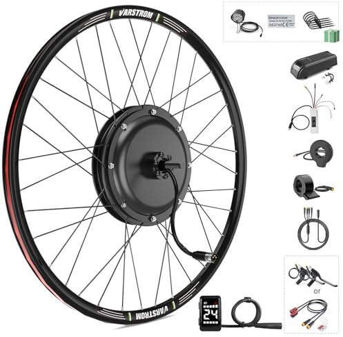 Varstrom 48V 1000W Electric Bike Conversion Kit - 27.5 Ebike Rear Wheel Hub Motor Kit with DZ40 Display - Mountain Bike Bicycle Conversion Kit for Cassette Disc Brake Brushless Gearless Motor