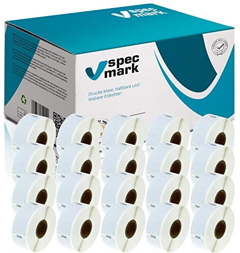 specmark Etikettenrollen D1 11352 S0722550 19 mm x 51 mm 10 Rollen | Thermoetiketten, Kompatibel mit LabelWriter 450, LabelWriter 4XL, Seiko SLP