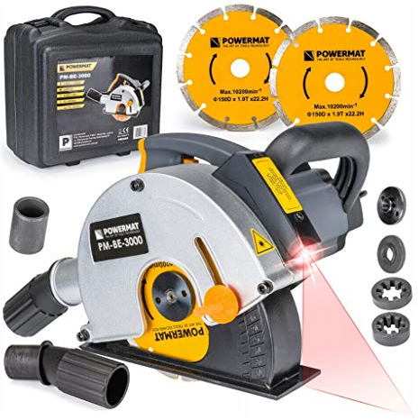 Electric Wall Chaser 3000w Laser Guided 150mm Disc/Hard Case + Accessories