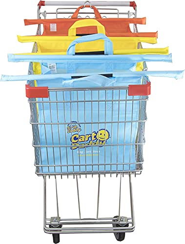 Scrub Daddy Cart Daddy - Sacchetti per carrello della spesa, confezione da 3 sacchetti per la spesa, sostituiscono borse per il trasporto con resistenti, riutilizzabili, pieghevoli, in tessuto per la