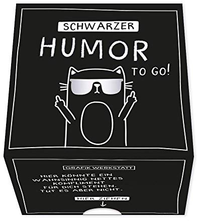 Grafik 63858 Werkstatt Message in a Box | Geschenkidee | 30 Kärtchen zum abreissen | Schwarzer Humor