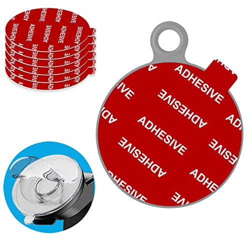 PKYAA Dashboard Pad Mounting Disk Sticky Adhesive Replacement Kit, 6pcs 3.15(80mm) Circle Heat Resistant Double-Sided Stickers for Suction Cup Car Phone Holder Disc & Windshield Dash Cam