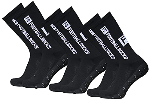 Lixada Fußballsocken für Herren und Frauen, atmungsaktiv, rutschfest, Sportsocken, absorbiert Schweiß, elastisch, langlebig, Universal für Fußball, Radfahren, Marathon, Klettern,3 Paar(39-46)