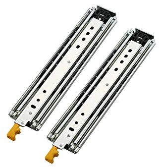 Aiyomi Schwere Schubladenschienen Mit Schloss Vollauszug 76mm Breit Industrielle 18 Zoll 450mm Führungsschienen Kugellager Seitlich Montiert Schubladenführungen Tragfähigkeit 220Kg (1 Paar)