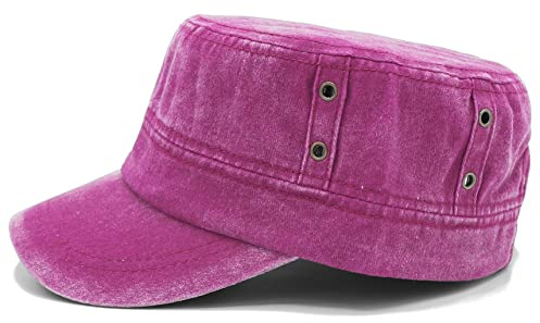 Van Der Rich ® - Cap Vintage Army Military Cap Gewaschener 100% Baumwolle - Dammen-Herren (Fuchsia)
