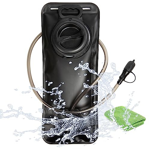 J.CARP Poche d'hydratation de rechange pour cyclisme, randonnée, camping, chasse, course à pied, 2 litres, noir