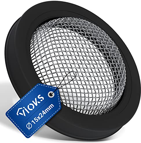 VIOKS Junta de manguera de entrada para lavadora de 3/4 pulgadas, color negro, junta de goma con colador para manguera de lavadora/manguera con colador universal