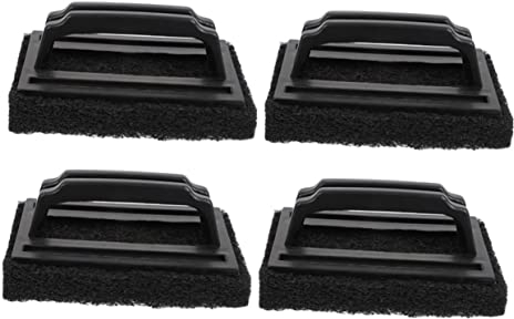 DOITOOL 4 Stück Grillreinigungsbürste Grill Reinigungsbürste Grill-Reinigungsset Grillreinigungsset Schrubber Aus Stahlwolle Griddle-Reinigungsblock Gusseisen Zubehör Schwamm Handhaben Grillbürste
